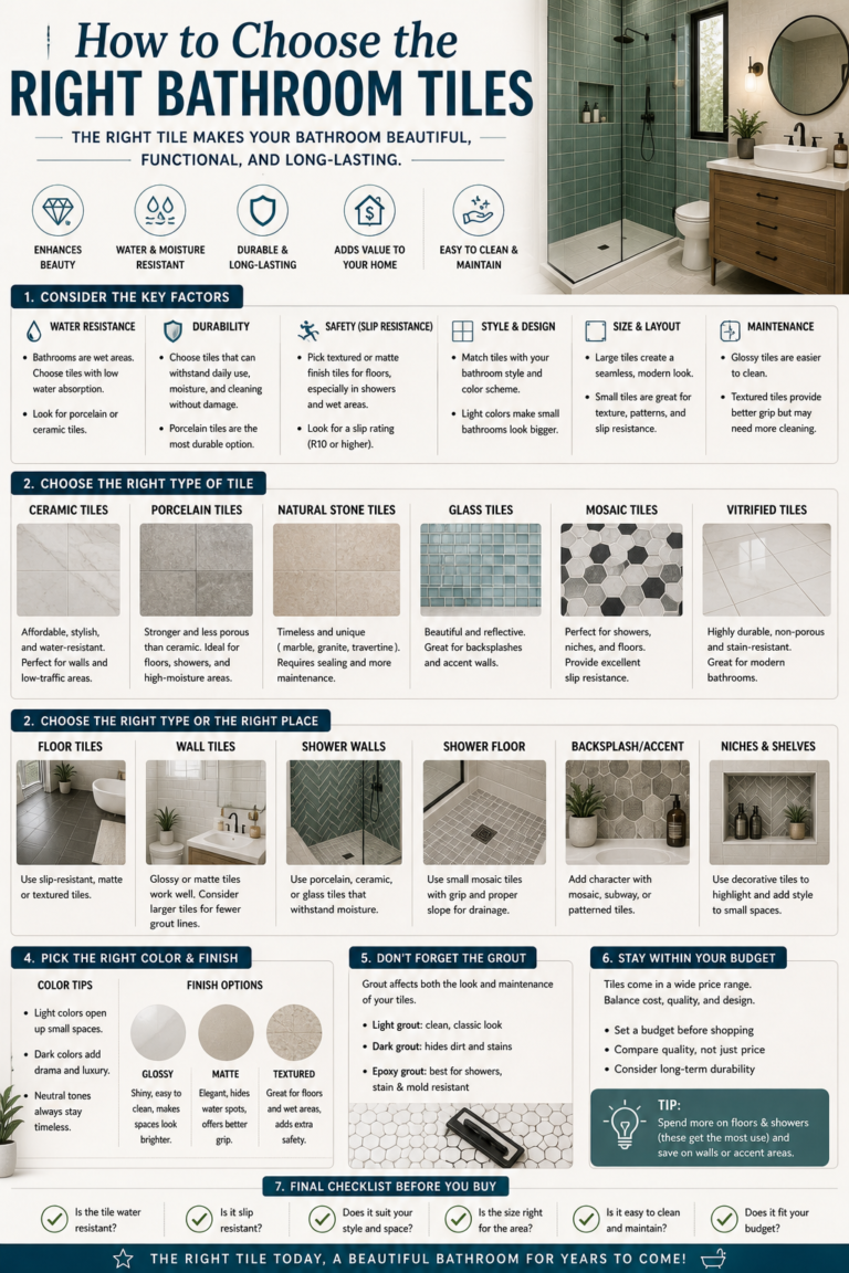 How to Choose the Right Bathroom Tiles