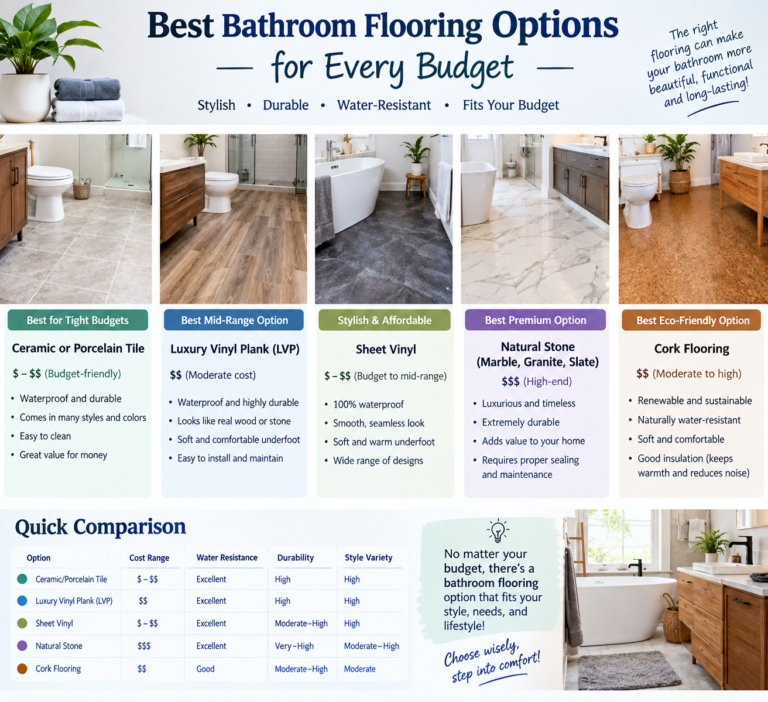 Best Bathroom Flooring Options for Every Budget