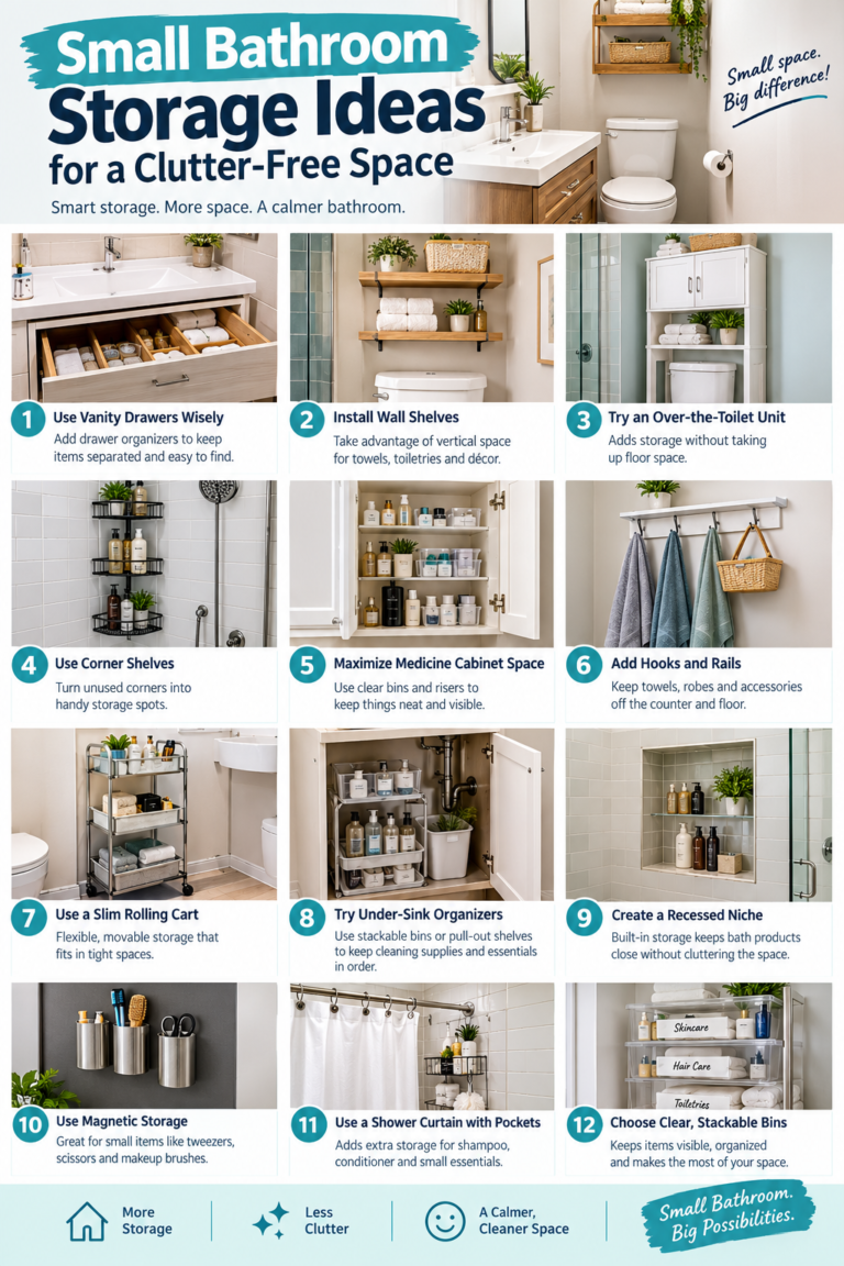Small Bathroom Storage Ideas for a Clutter-Free Space