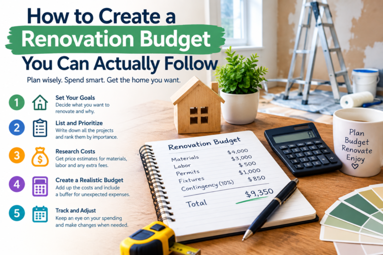 How to Create a Renovation Budget You Can Actually Follow
